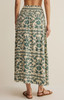 Z Supply Women's Leya Tera Paisley Maxi Skirt Everglade Back