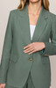 Z Supply Women's Evan Linen Blazer Everglade Full fabric detail