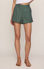 Z Supply Vantage Linen Shorts Everglade Back front view