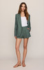 Z Supply Vantage Linen Shorts Everglade Back full length