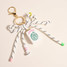 Mahjong Tile Bow Cord Bag Charm Keychain