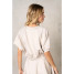 La Biz Women's Neoprene Cropped Raglan Short Sleeve Sweatshirt in Dove
