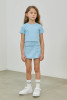 Parfum de Fit Girls' AceLine Tennis Skirt in Misty Blue