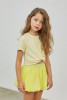 Parfum de Fit Girls' Crossflow Crop Short Sleeve Top in Citrine