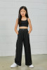 Parfum de Fit Girls' AirFlow Wide Leg Pant in Black