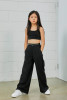 Parfum de Fit Girls' AirFlow Wide Leg Pant in Black