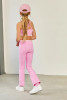 Parfum de Fit Girls' Essence Flare Accent Leggings in Petal Pink