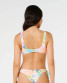 Rip Curl Women's Catalina Island Tie Front Crop Bikini Top in multicolor back view