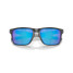 Oakley Men's Holbrook Mix Polarized Sunglasses in steel grey with sapphire lenses, folded view.