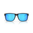 Oakley Men's Holbrook XXL sunglasses in matte black with Prizm Sapphire lenses, front view.
