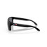 Oakley Men's Standard Issue Holbrook sunglasses in matte black with grey lenses, side view.