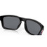 Oakley Men's Standard Issue Holbrook sunglasses in matte black with grey lenses, back view.