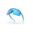 Oakley Men's Sutro sunglasses in sky with Prizm Sapphire lenses, top angle view