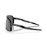 Oakley Men's Sutro sunglasses in polished black with Prizm Black lenses, angled view.