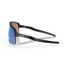 Oakley Men's Sutro Lite sunglasses in matte black with Prizm Sapphire lenses, side view