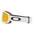 Oakley Men's Target Line M snow goggles in matte white with fire iridium lens, side view.