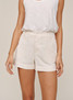 Bella Dahl Women's Side Slit Tennis Short in sand stone, front view