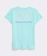 Vineyard Vines Women's Two-Tone Vintage Whale Tee in shallow sea back view
