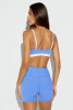 Spiritual Gangster Women's Auralight Unity Bra in ultra marine, back view