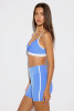 Spiritual Gangster Women's Auralight Unity Bra in ultra marine, side view