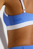 Spiritual Gangster Women's Auralight Unity Bra in ultra marine, back detail view