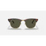 Ray-Ban Clubmaster Classic sunglasses in tortoise with green lenses, front view