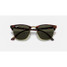 Ray-Ban Clubmaster Classic sunglasses in tortoise with green lenses, folded view