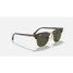 Ray-Ban Clubmaster Classic sunglasses in tortoise frame with green lens, tilted view