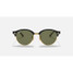 Ray-Ban Club Round Classic Sunglasses in black frame with green lens