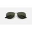 Ray-Ban Cockpit sunglasses in gunmetal with classic green lenses, folded view