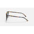 Ray-Ban Elliot sunglasses in yellow and blue havana tortoiseshell with blue grey lenses, side view.