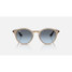 Ray-Ban Highstreet sunglasses in turtledove with blue gradient grey lenses, front view