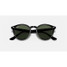 Ray-Ban Highstreet sunglasses in black with dark green lenses, folded view.