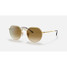 Ray-Ban Jack sunglasses in gold frame with brown gradient lenses