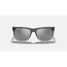 Ray-Ban Justin Classic sunglasses in grey rubber with silver mirror lenses, front view