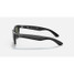 Ray-Ban New Wayfarer Classic sunglasses in gloss black with green lens, side view