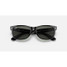 Ray-Ban New Wayfarer Classic sunglasses in gloss black with crystal green lenses, folded view