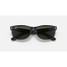 Ray-Ban New Wayfarer Classic sunglasses in matte black with green lenses, folded view