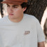 Texas Standard Men's Smoke Heritage Tee in smoke gray, front view angle