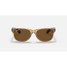 Ray-Ban New Wayfarer sunglasses in honey crystal with brown polar lenses, front view