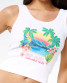 Rip Curl Women's Topanga Canyon Tank Top white fabric detail