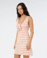 Rip Curl Women's Topanga Canyon Rib Mini Dress peach side view