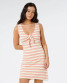 Rip Curl Women's Topanga Canyon Rib Mini Dress peach front view