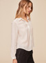 Bella Dahl Women's Lace Inset Long Sleeve Shirt Lace Ivory side view