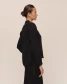 Bella Dahl Women's Lace Inset Long Sleeve Shirt in Black