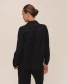 Bella Dahl Women's Lace Inset Long Sleeve Shirt in Black
