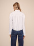 Bella Dahl Women's Cropped Button Down Shirt white back