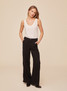 Bella Dahl Women's Side Stripe Trouser Jeans vintage black full view