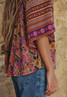 Spell Swan Lake Short Sleeve Blouse Lilac Rose close-up detail