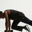 Nike Men's Dri-FIT Flex Workout Pants Black/White side view